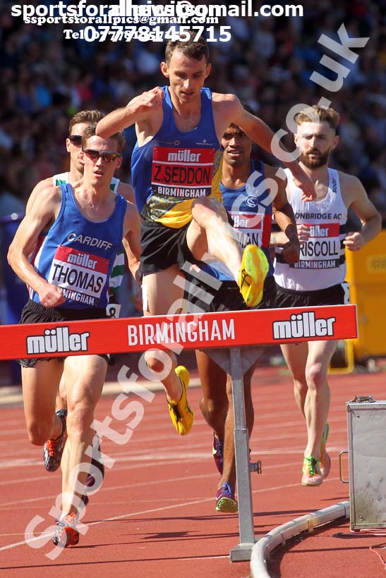 Mens 3000 metres steeplechase, 2019 Muller British Championships, Alexander Stadium, Birmingham. Photo: David T. Hewitson/Sports for All Pics